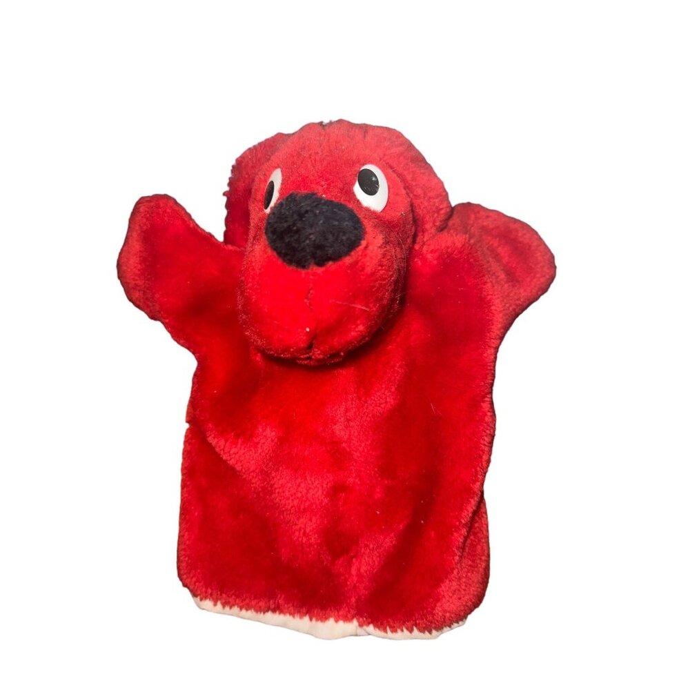 Vintage 1995 Clifford the Big Red Dog Hand Puppet MerryMakers Plush Toy Red